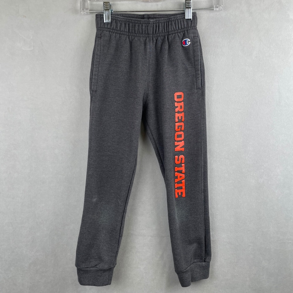 Champion Oregon State Beavers Kids Grey Sporty Fleece Jogger Sweatpants YS 6-7